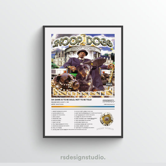 Snoop Dogg DA GAME IS TO BE SOLD, NOT TO BE TOLD Album Poster
