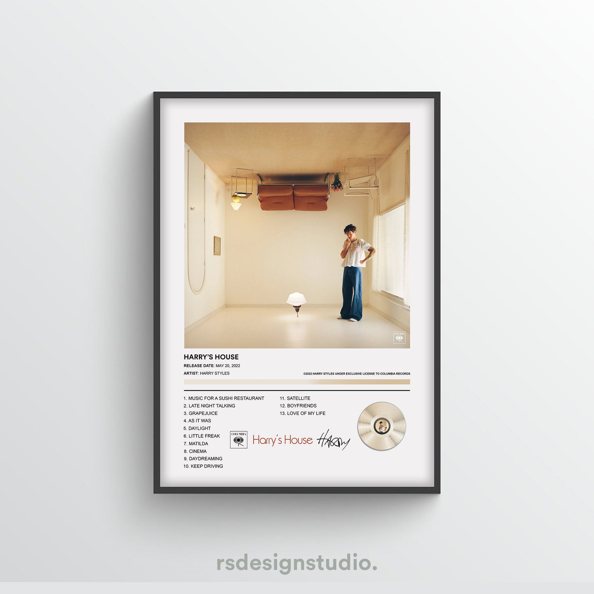 Harry Styles Harry's House Album Poster - rsdesignstudio