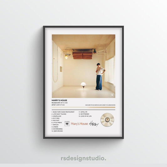 Harry Styles Harry's House Album Poster - rsdesignstudio