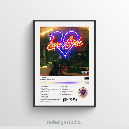 Don Toliver LOVE SICK Album Poster