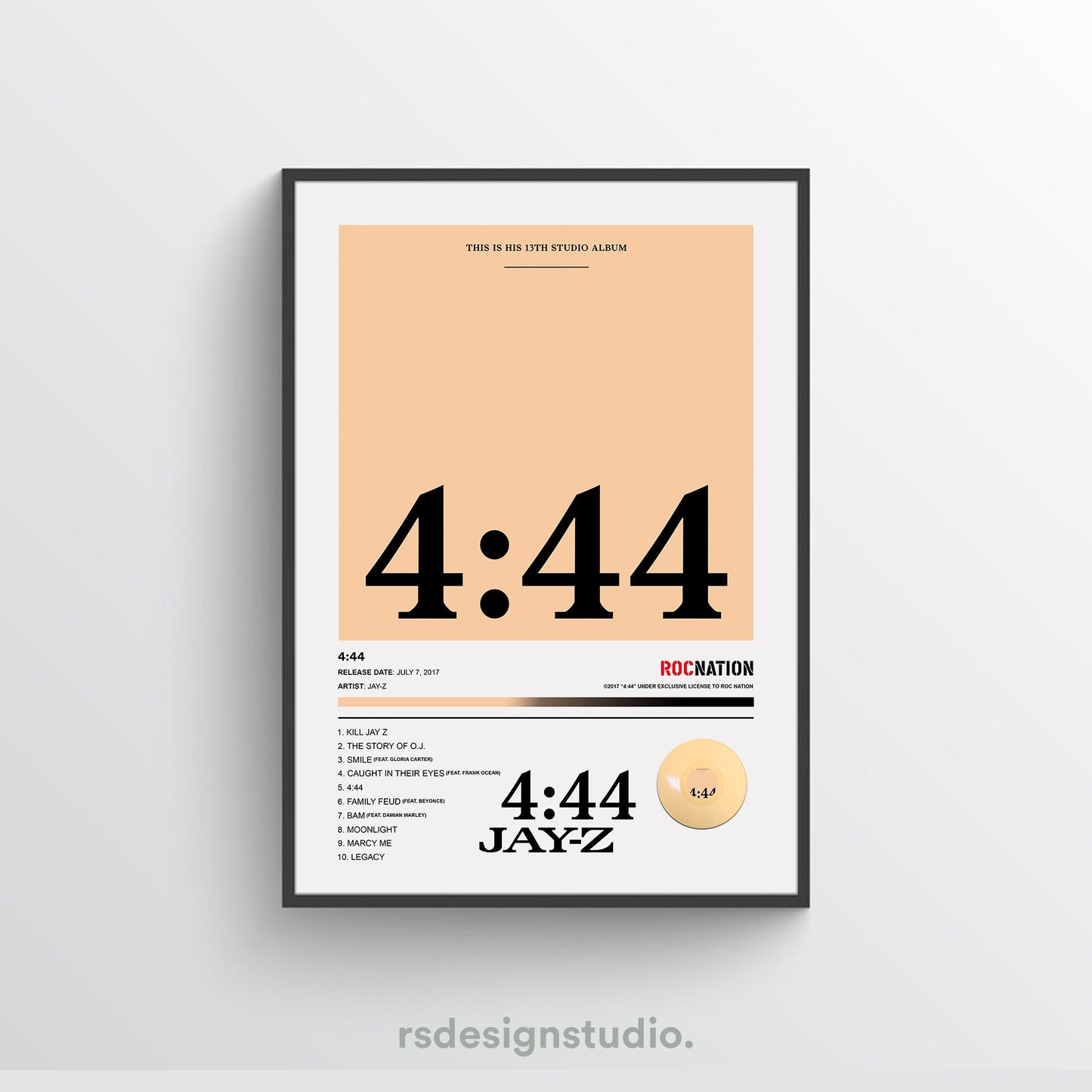 JAY-Z 4:44 Album Poster