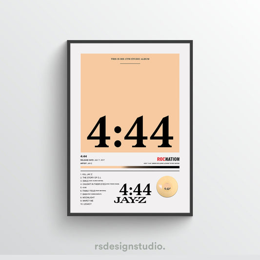 JAY-Z 4:44 Album Poster