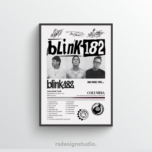 Blink-182 ONE MORE TIME Album Poster