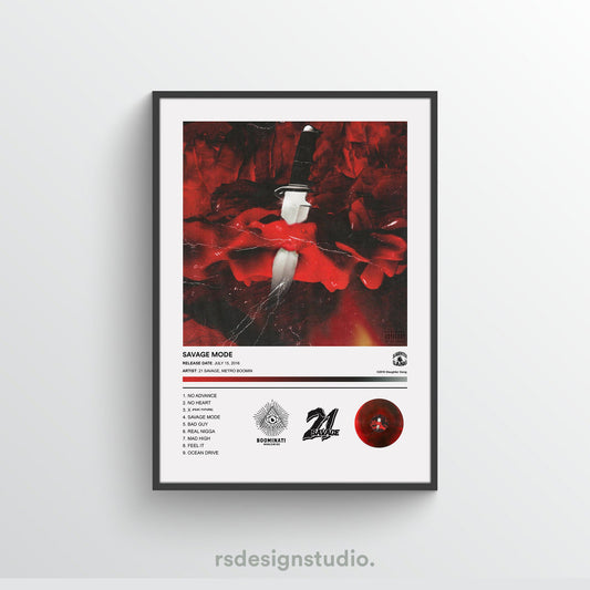 21 Savage & Metro Boomin SAVAGE MODE Album Poster