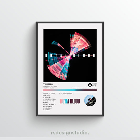 Royal Blood TYPHOONS Album Poster