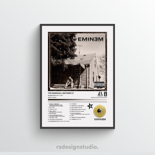 Eminem THE MARSHALL MATHERS LP Album Poster