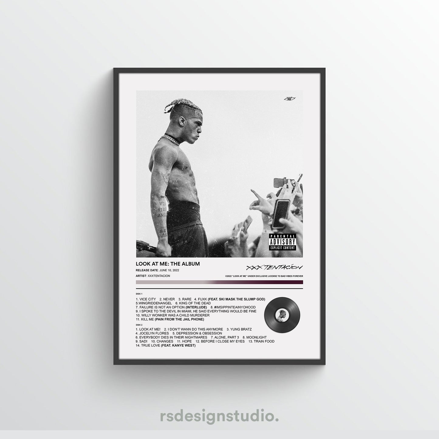 XXXTENTACION LOOK AT ME Album Poster