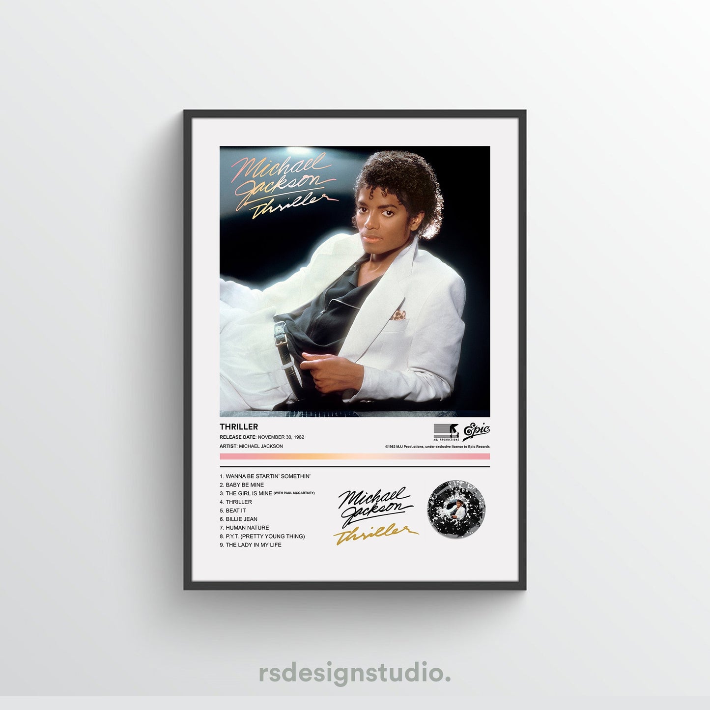 Michael Jackson THRILLER Album Poster