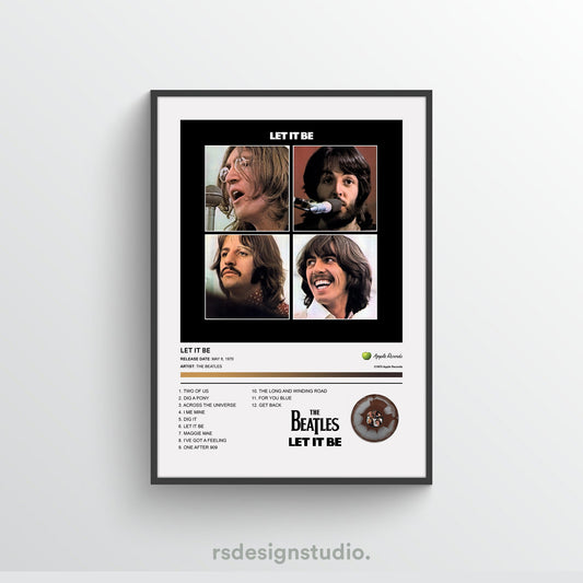 The Beatles LET IT BE Album Poster