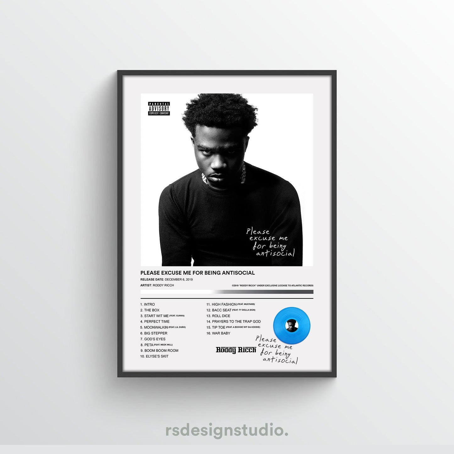Roddy Ricch Please Excuse Me For Being Antisocial Album Poster