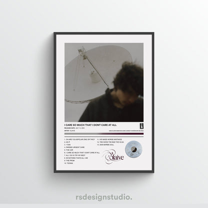 Glaive I CARE SO MUCH THAT I DONT CARE AT ALL Album Poster