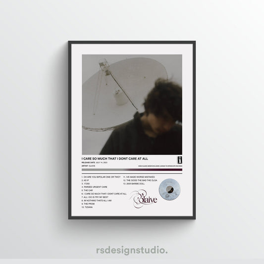 Glaive I CARE SO MUCH THAT I DONT CARE AT ALL Album Poster