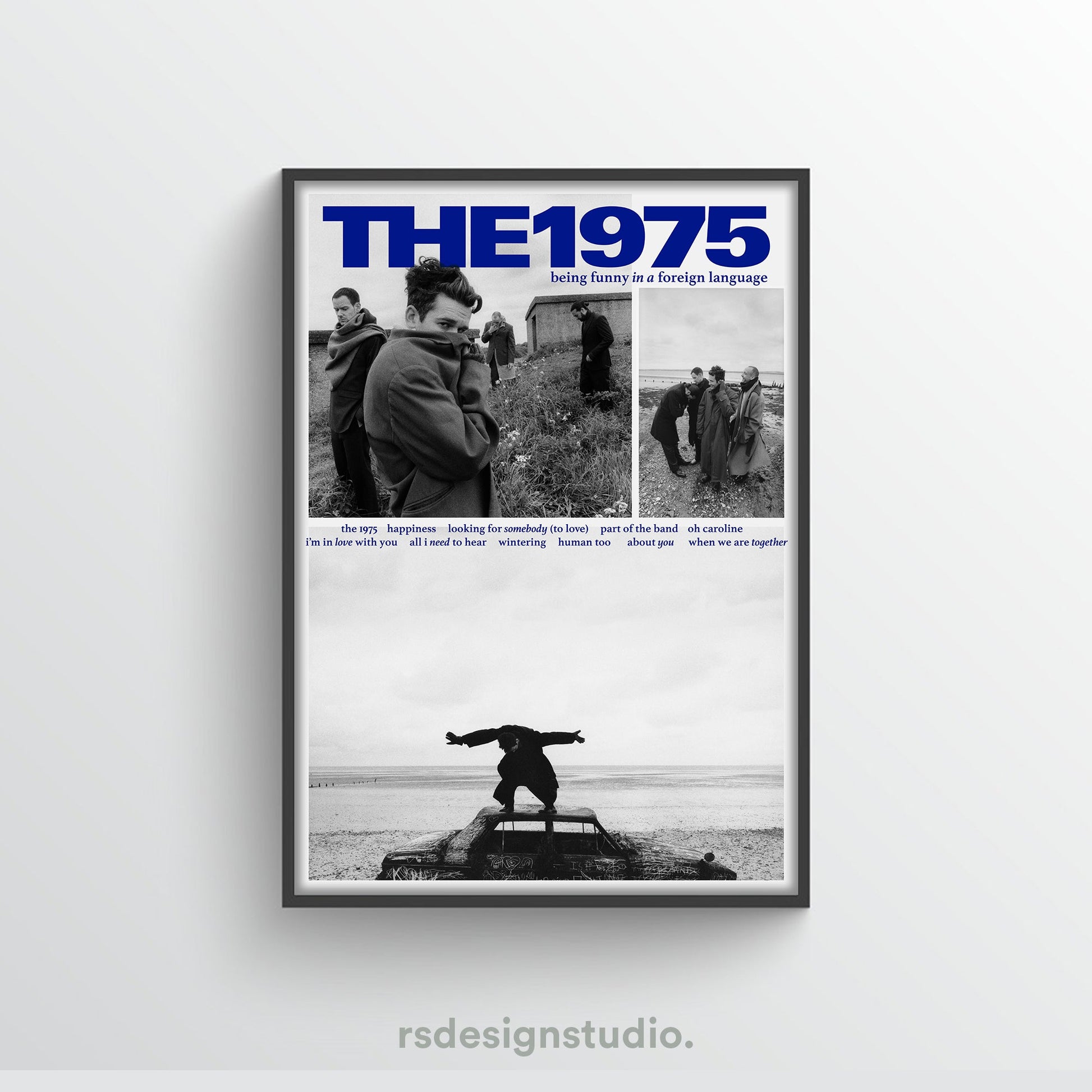 The 1975 Being Funny In A Foreign Language Tracklist Poster - rsdesignstudio