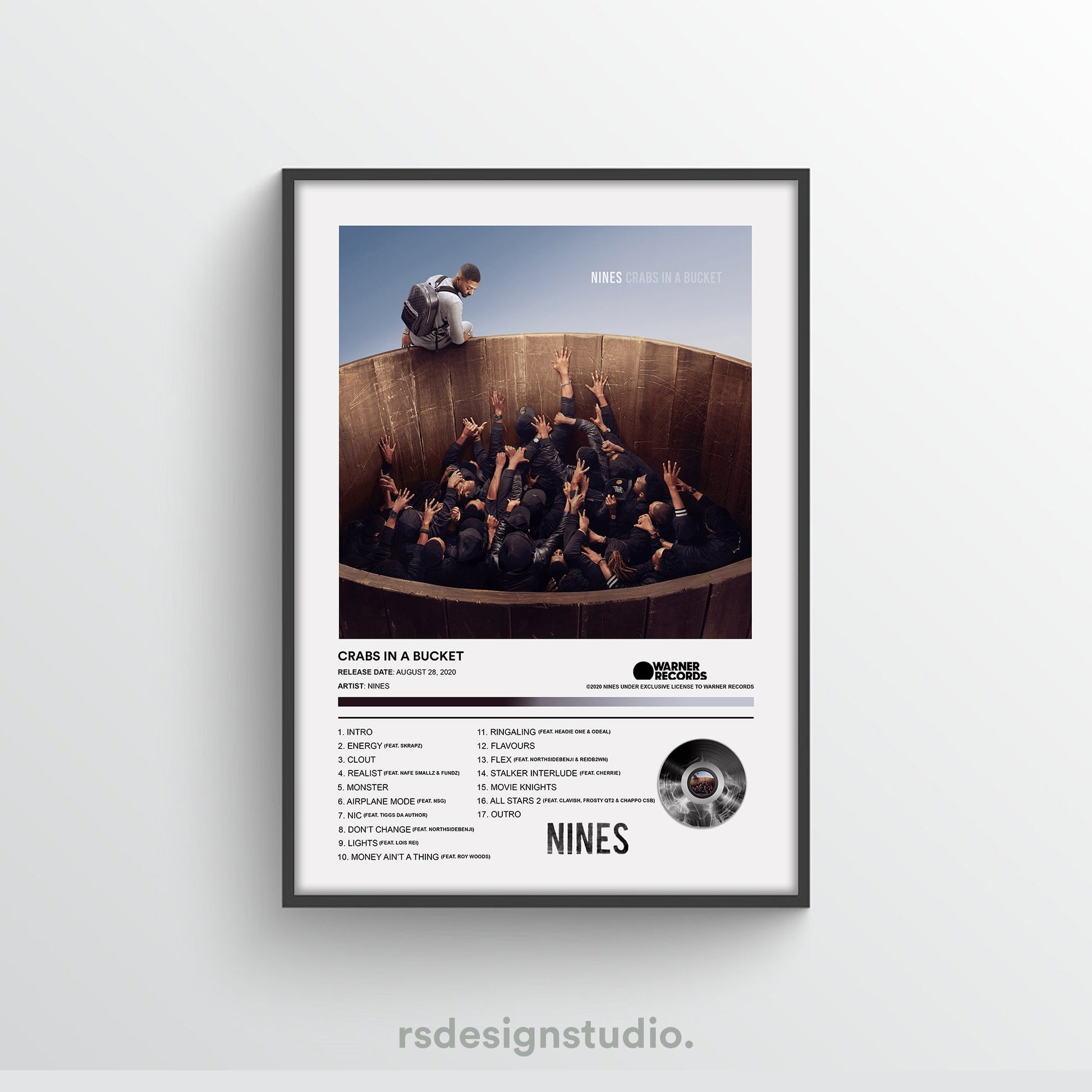 NINES Crabs In A Bucket Album Poster - rsdesignstudio