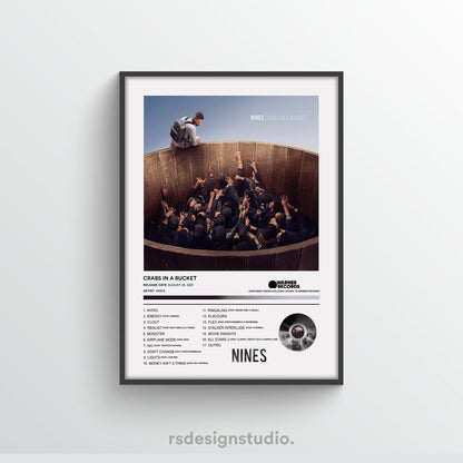 NINES Crabs In A Bucket Album Poster - rsdesignstudio