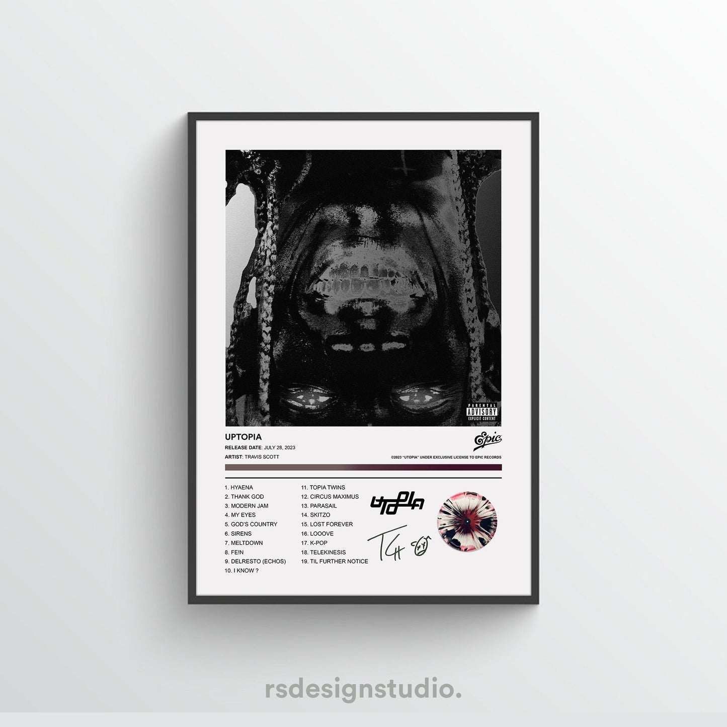 Travis Scott UTOPIA (ALT COVER) Album Poster