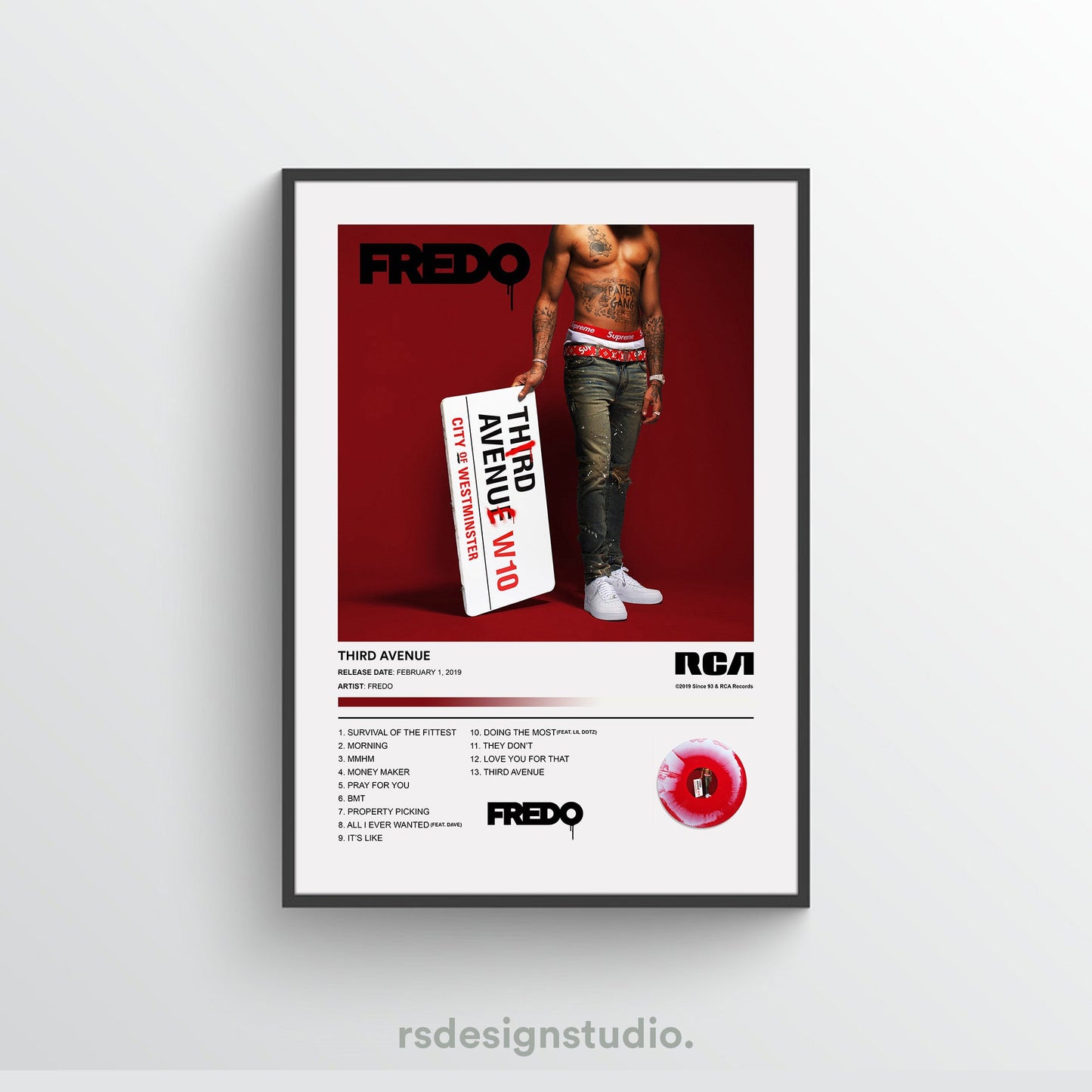 Fredo THIRD AVENUE Album Poster
