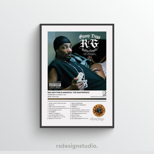 Snoop Dogg R&G (RHYTHM & GANGSTA) Album Poster