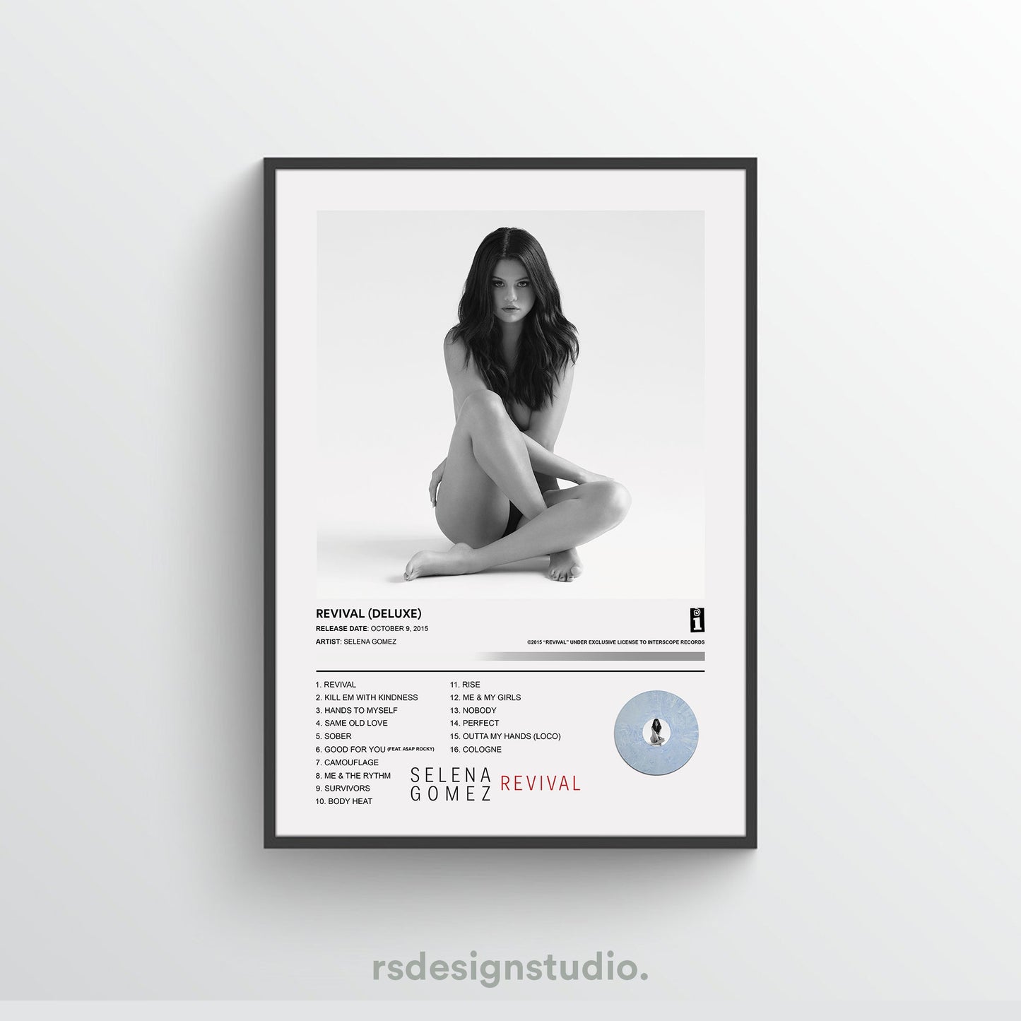 Selena Gomez REVIVAL Album Poster