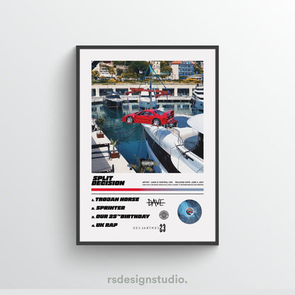 DAVE & Central Cee SPLIT DECISION Album Poster