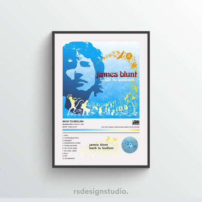 James Blunt BACK TO BEDLAM Album Poster