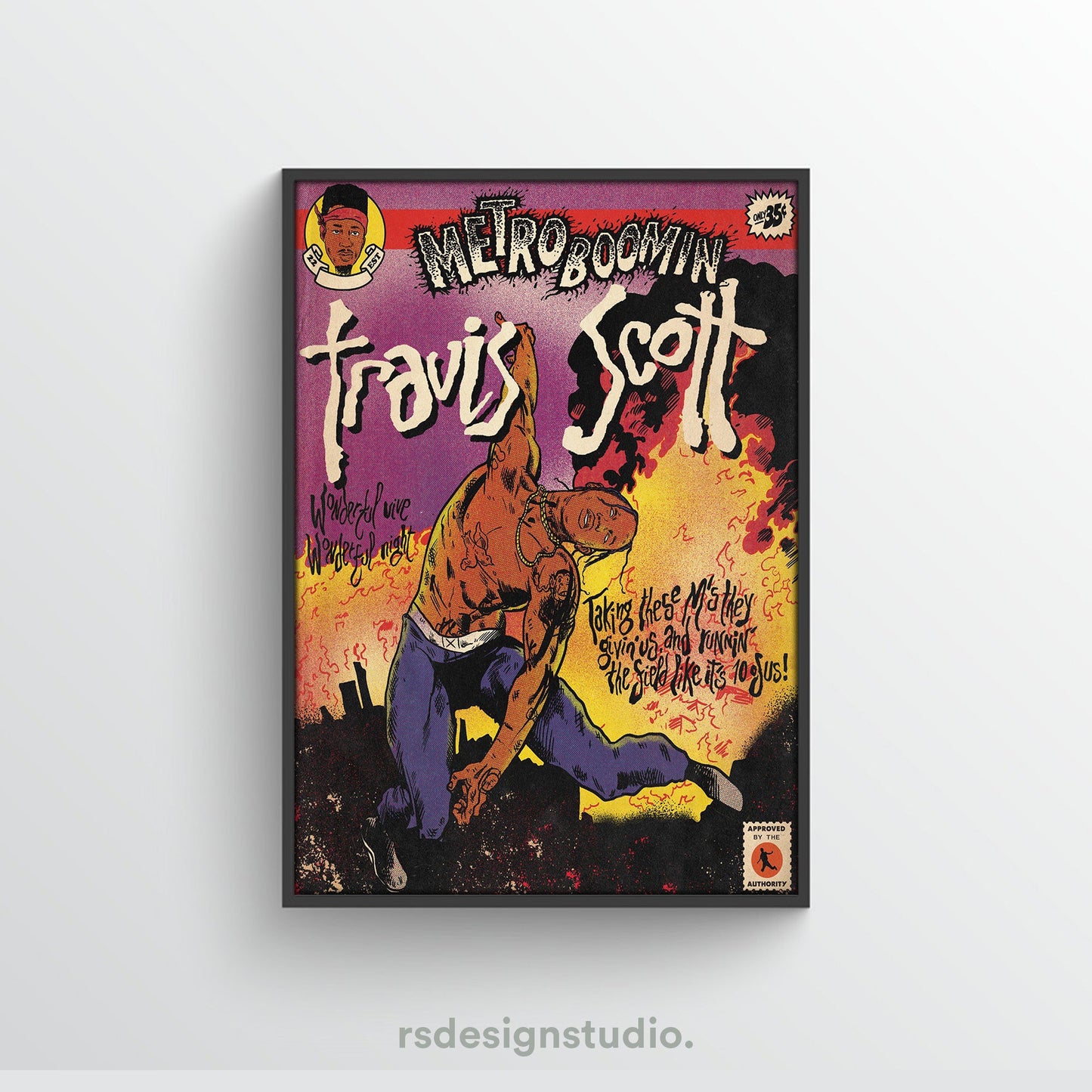 Metro Boomin HEROES & VILLAINS (Travis Scott) Poster