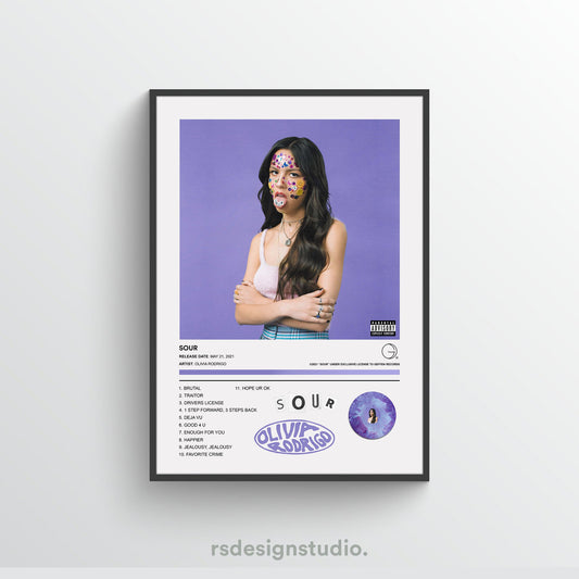 Olivia Rodrigo SOUR Album Poster