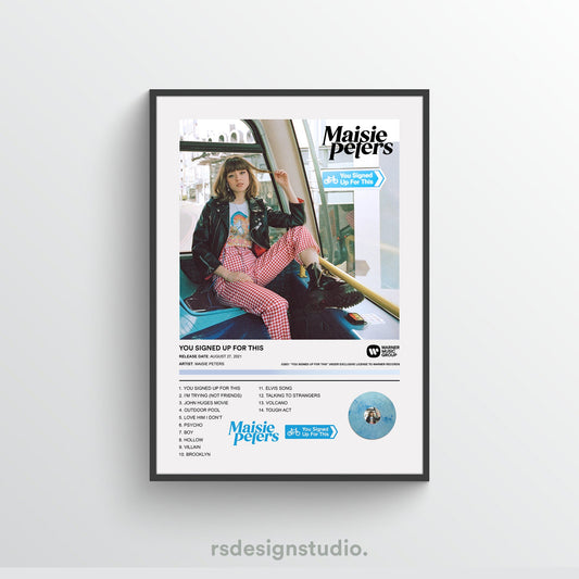 Maisie Peters YOU SIGNED UP FOR THIS Album Poster