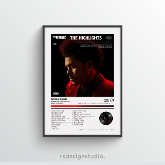 The Weeknd THE HIGHLIGHTS Album Poster