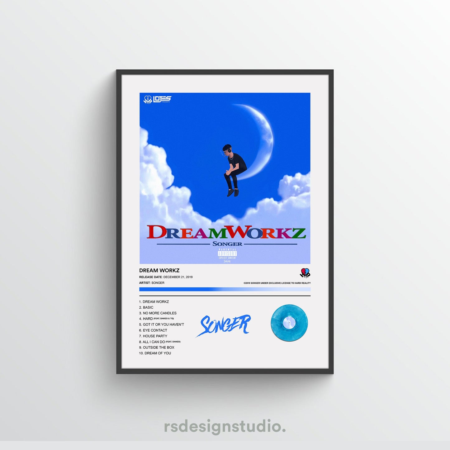 Songer DREAM WORKZ Album Poster