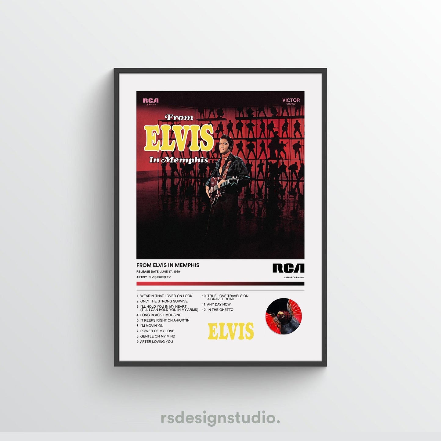 Elvis Presley FROM ELVIS IN MEMPHIS Album Poster