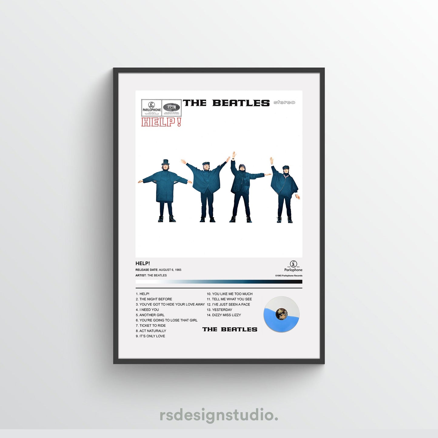 The Beatles HELP! Album Poster