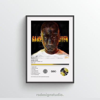 DAVE Game Over Album Poster - rsdesignstudio