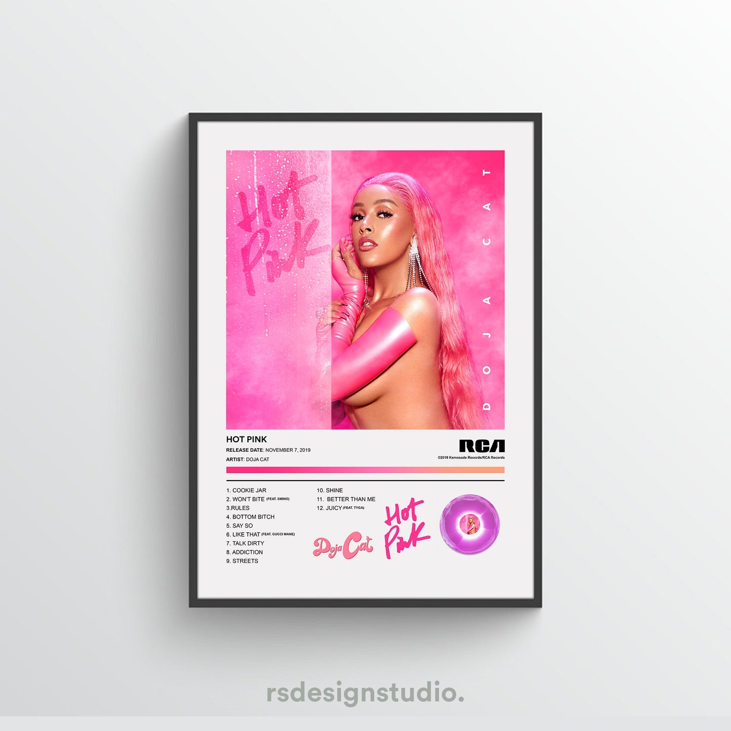 Doja Cat HOT PINK Album Poster