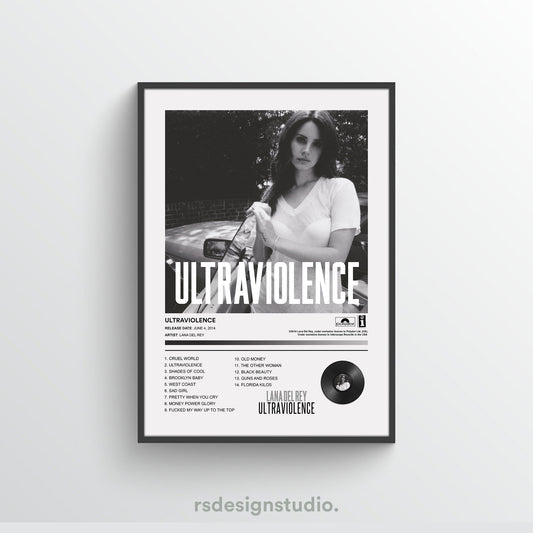 Lana Del Rey ULTRAVIOLENCE Album Poster