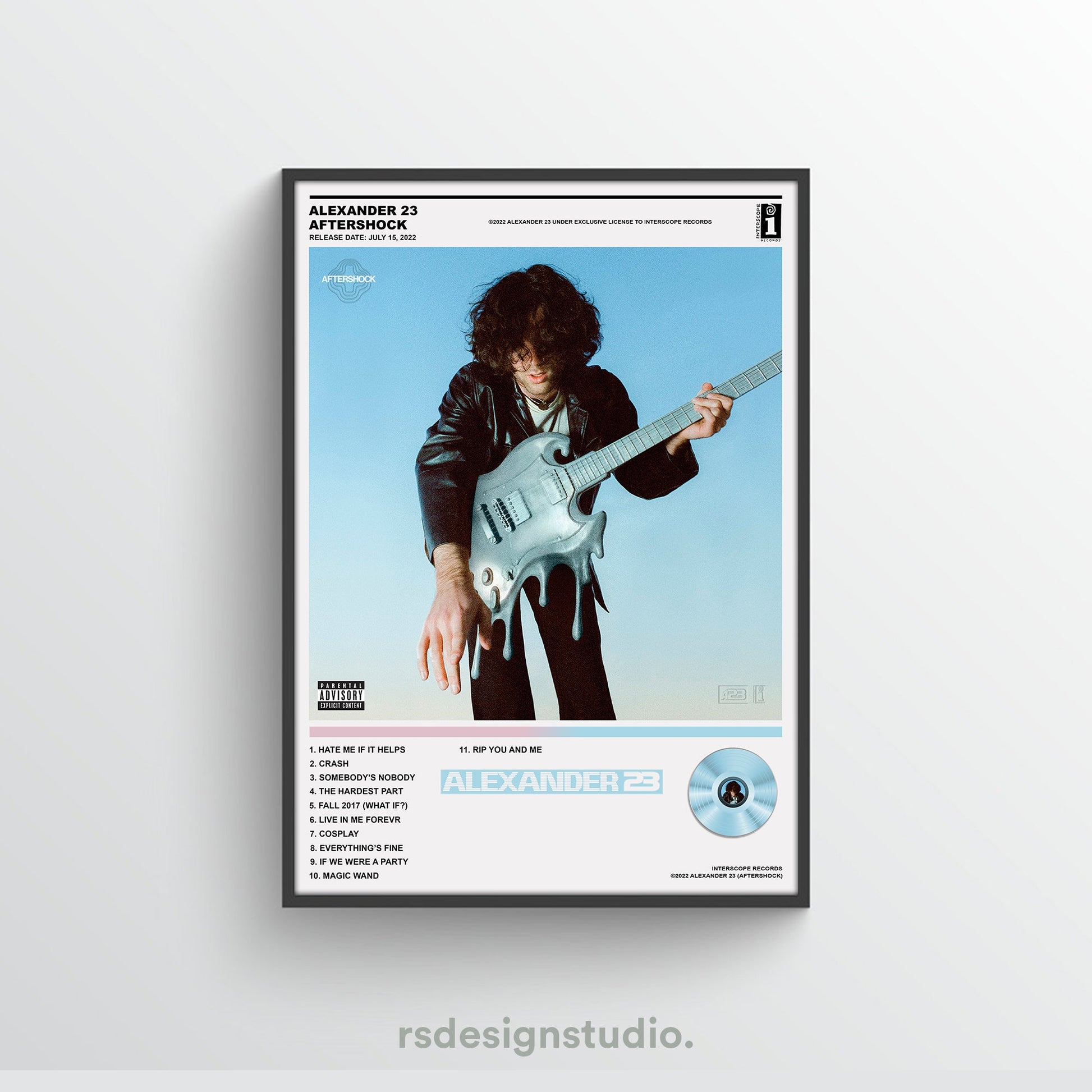 Alexander 23 Aftershock Album Poster - rsdesignstudio