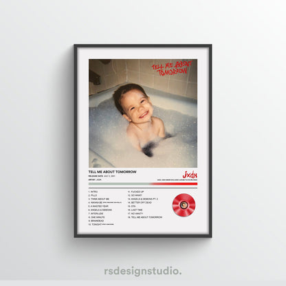 Jxdn Tell Me About Tomorrow Album Poster - rsdesignstudio