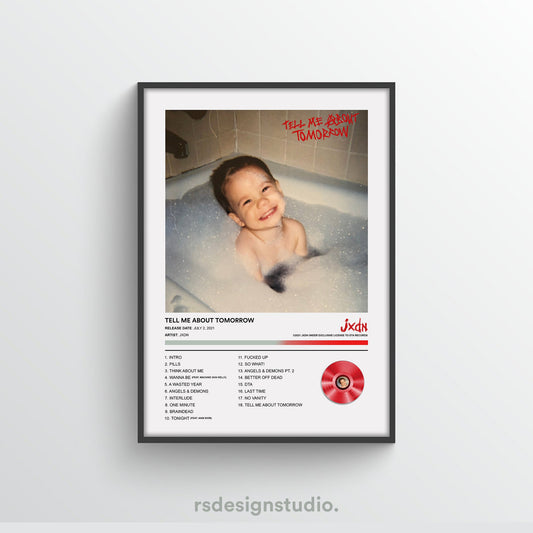 Jxdn Tell Me About Tomorrow Album Poster - rsdesignstudio