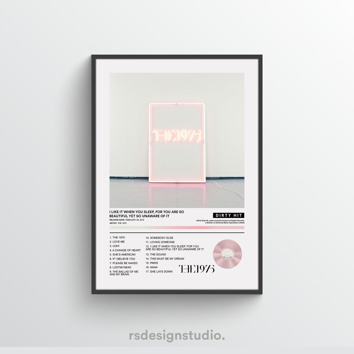The 1975 I LIKE IT WHEN YOU SLEEP Album Poster