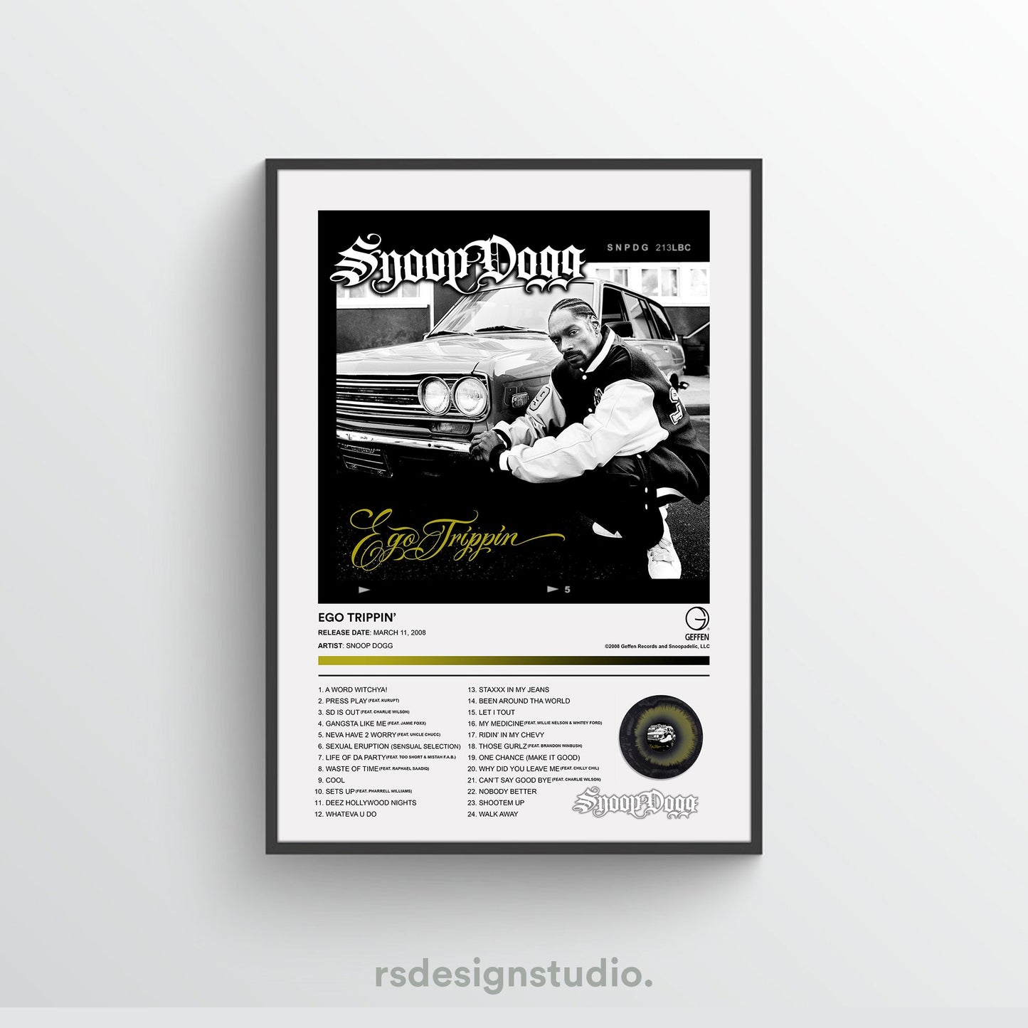 Snoop Dogg EGO TRIPPIN' Album Poster