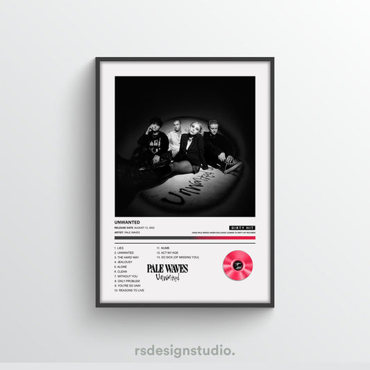 Pale Waves Unwanted Album Poster - rsdesignstudio