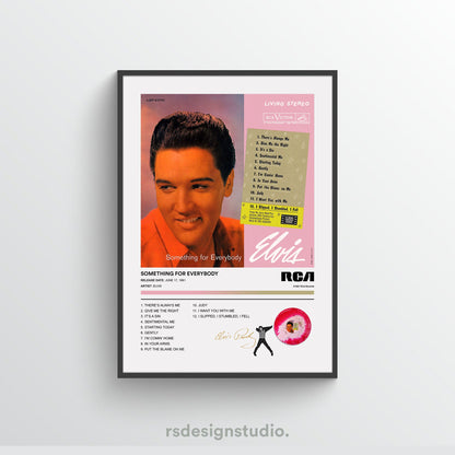Elvis Presley SOMETHING FOR EVERYBODY Album Poster