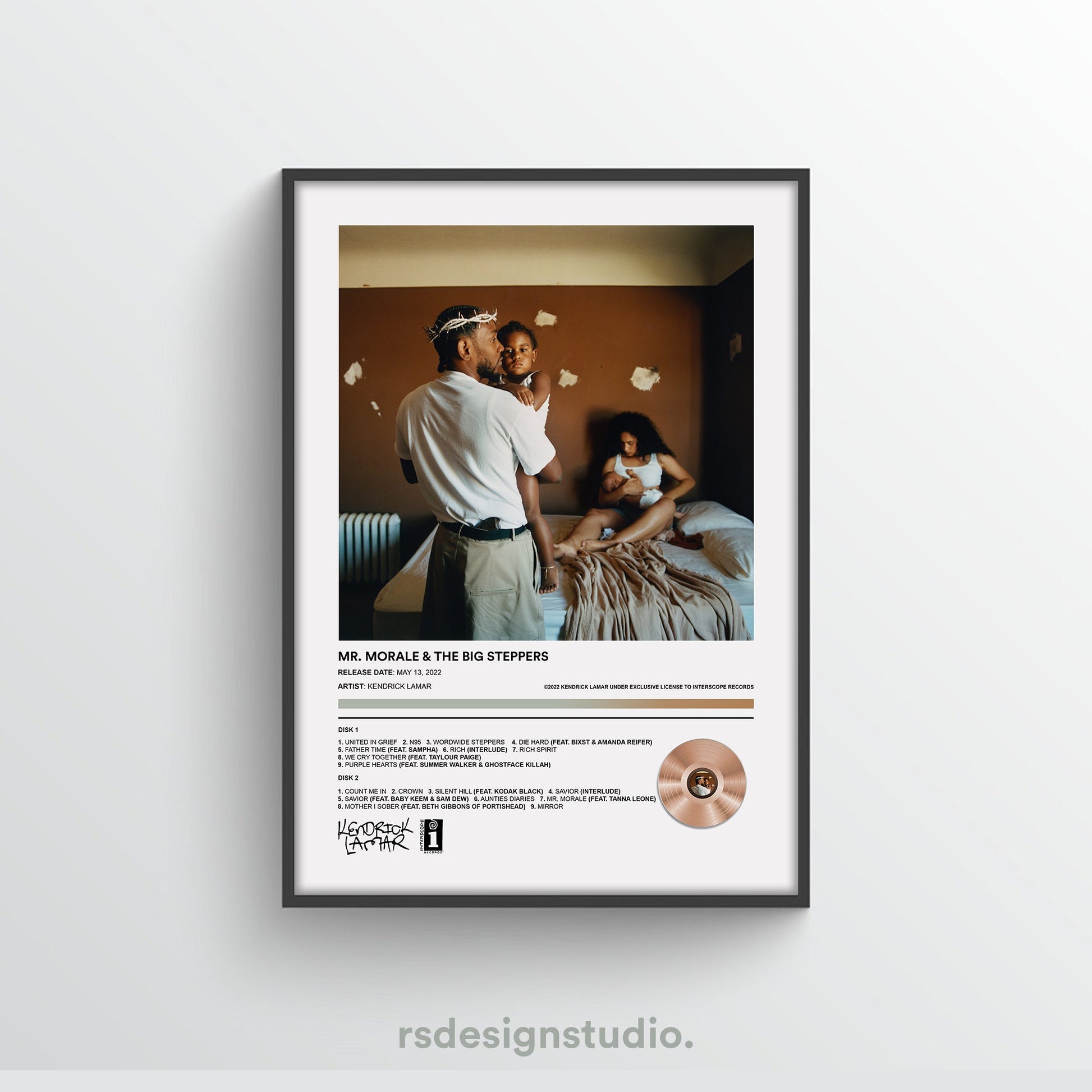 Kendrick Lamar Mr. Morale & The Big Steppers Album Poster - rsdesignstudio