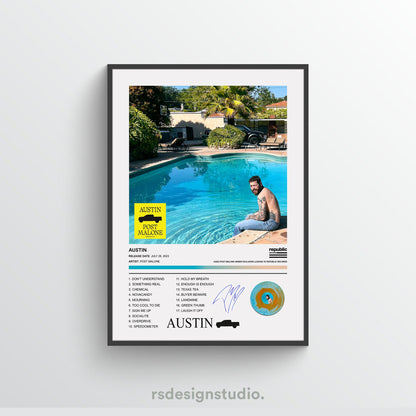 Post Malone AUSTIN Album Poster