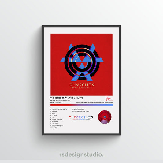 CHVRCHES THE BONES OF WHAT YOU BELIEVE Album Poster