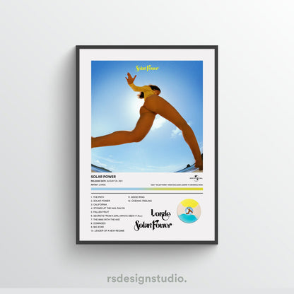 Lorde SOLAR POWER Album Poster