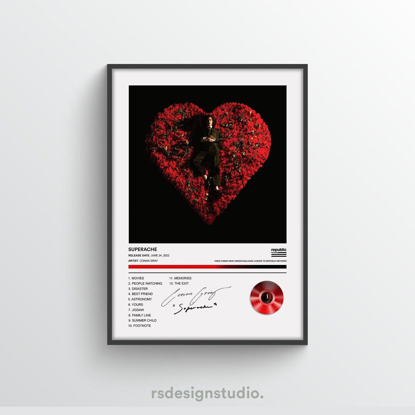 Conan Gray Superache Album Poster - rsdesignstudio