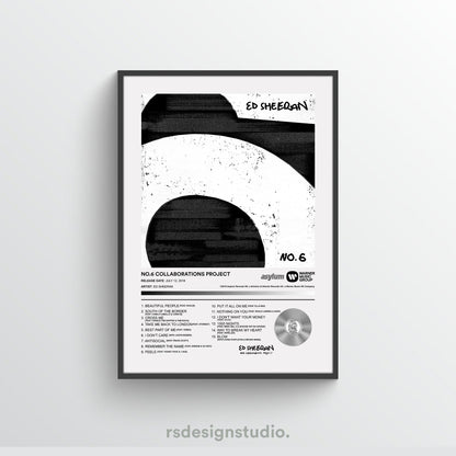 Ed Sheeran NO. 6 COLLABORATIONS PROJECT Album Poster