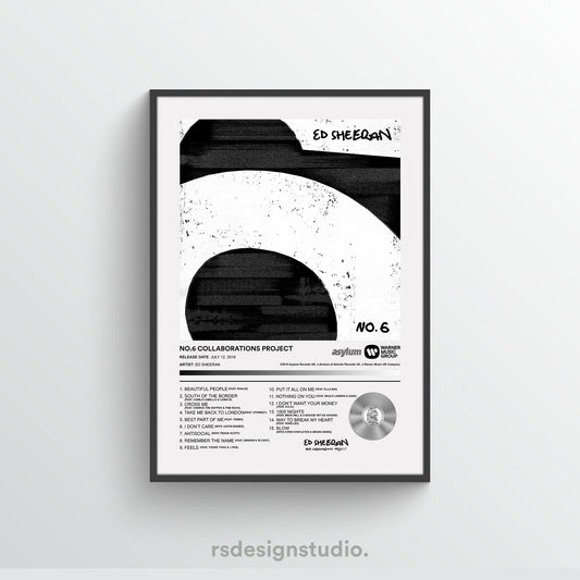 Ed Sheeran NO. 6 COLLABORATIONS PROJECT Album Poster