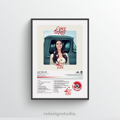 Lana Del Rey LUST FOR LIFE Album Poster